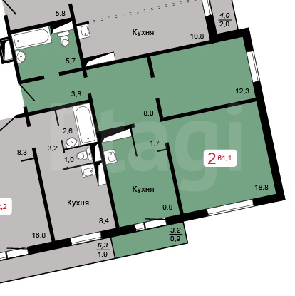 Продажа 2-комнатной новостройки, Красноярск, Апрельская, Мичурино Продажа 2-комнатной новостройки, Красноярск, Апрельская, Мичурино