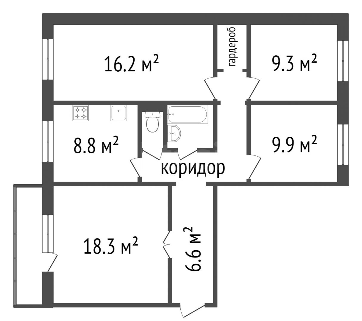 Продажа 4-комнатной квартиры, Таскино, Школьная, 4 Продажа 4-комнатной квартиры, Таскино, Школьная, 4
