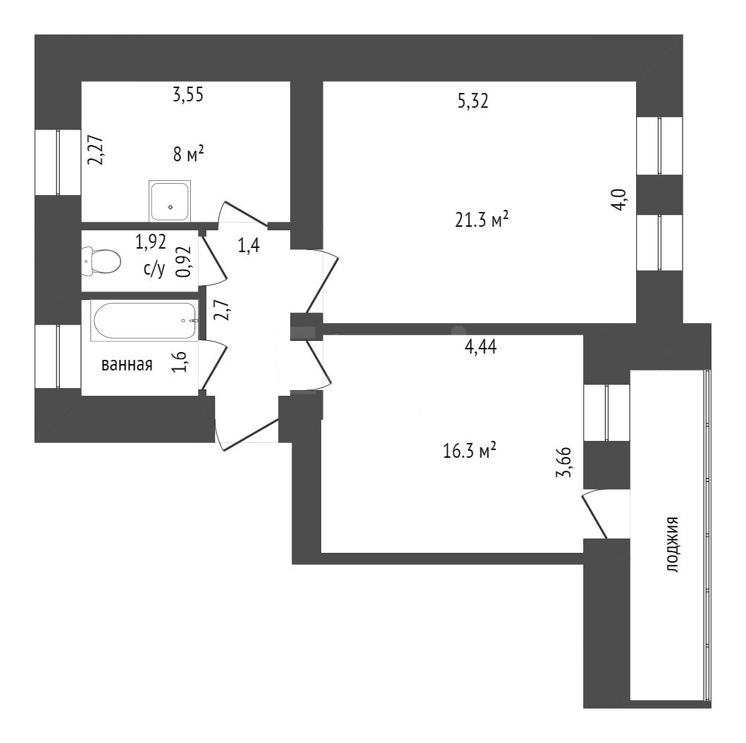 Продажа 2-комнатной квартиры, Красноярск, Парижской Коммуны, 3 Продажа 2-комнатной квартиры, Красноярск, Парижской Коммуны, 3