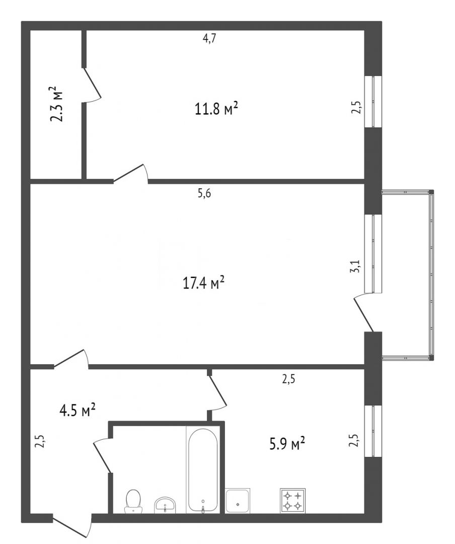 Продажа 2-комнатной квартиры, Красноярск, Устиновича, 16 Продажа 2-комнатной квартиры, Красноярск, Устиновича, 16