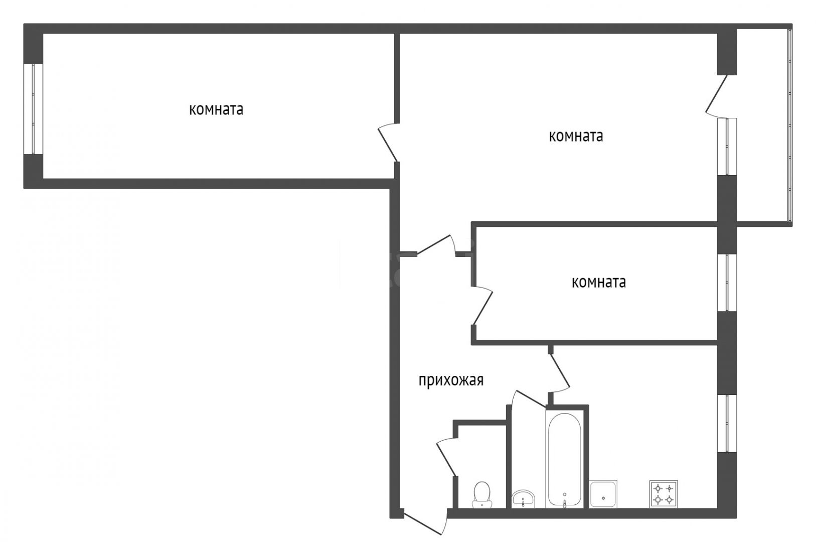 Продажа 3-комнатной квартиры, Красноярск, Славы, 1 Продажа 3-комнатной квартиры, Красноярск, Славы, 1