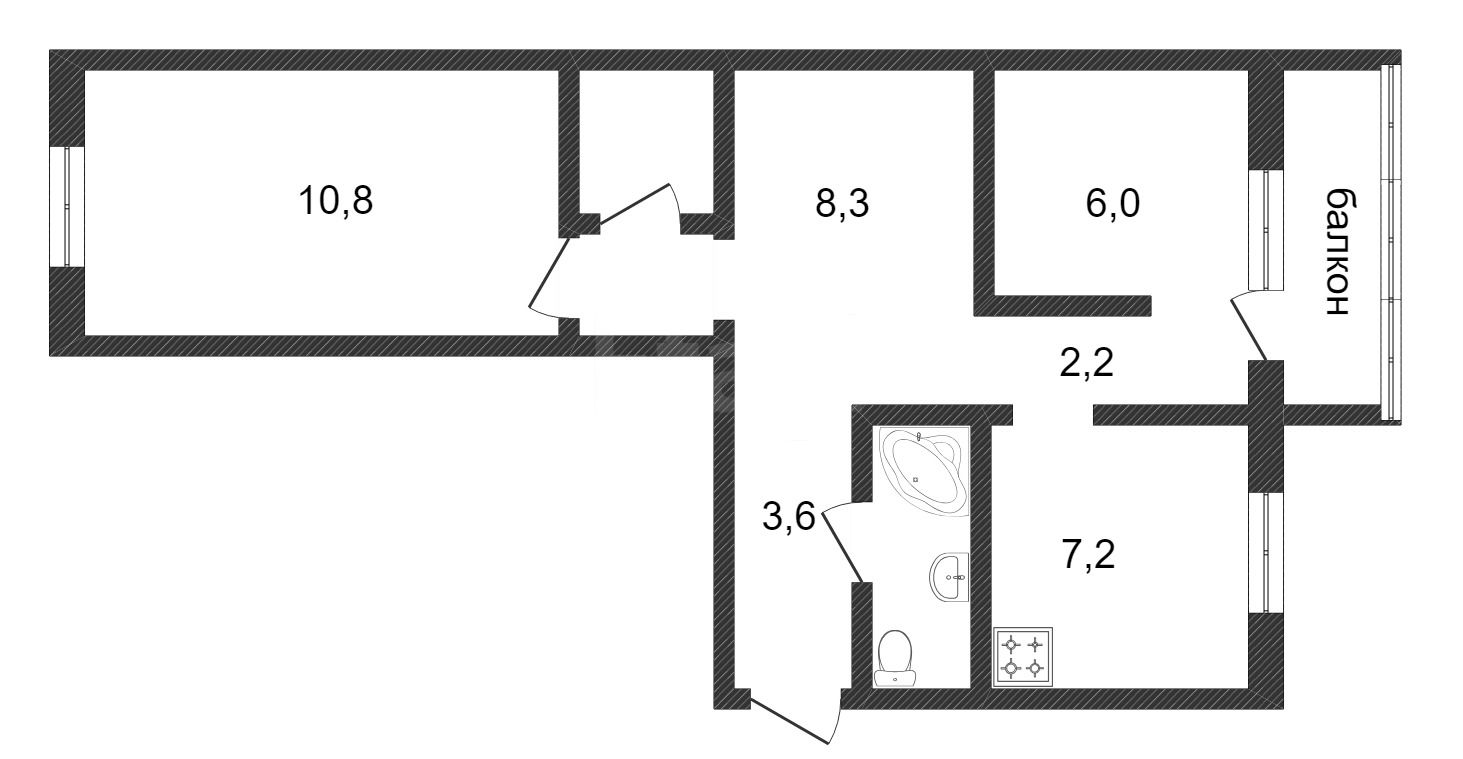 Продажа 2-комнатной квартиры, Красноярск, Крупской, 10а Продажа 2-комнатной квартиры, Красноярск, Крупской, 10а