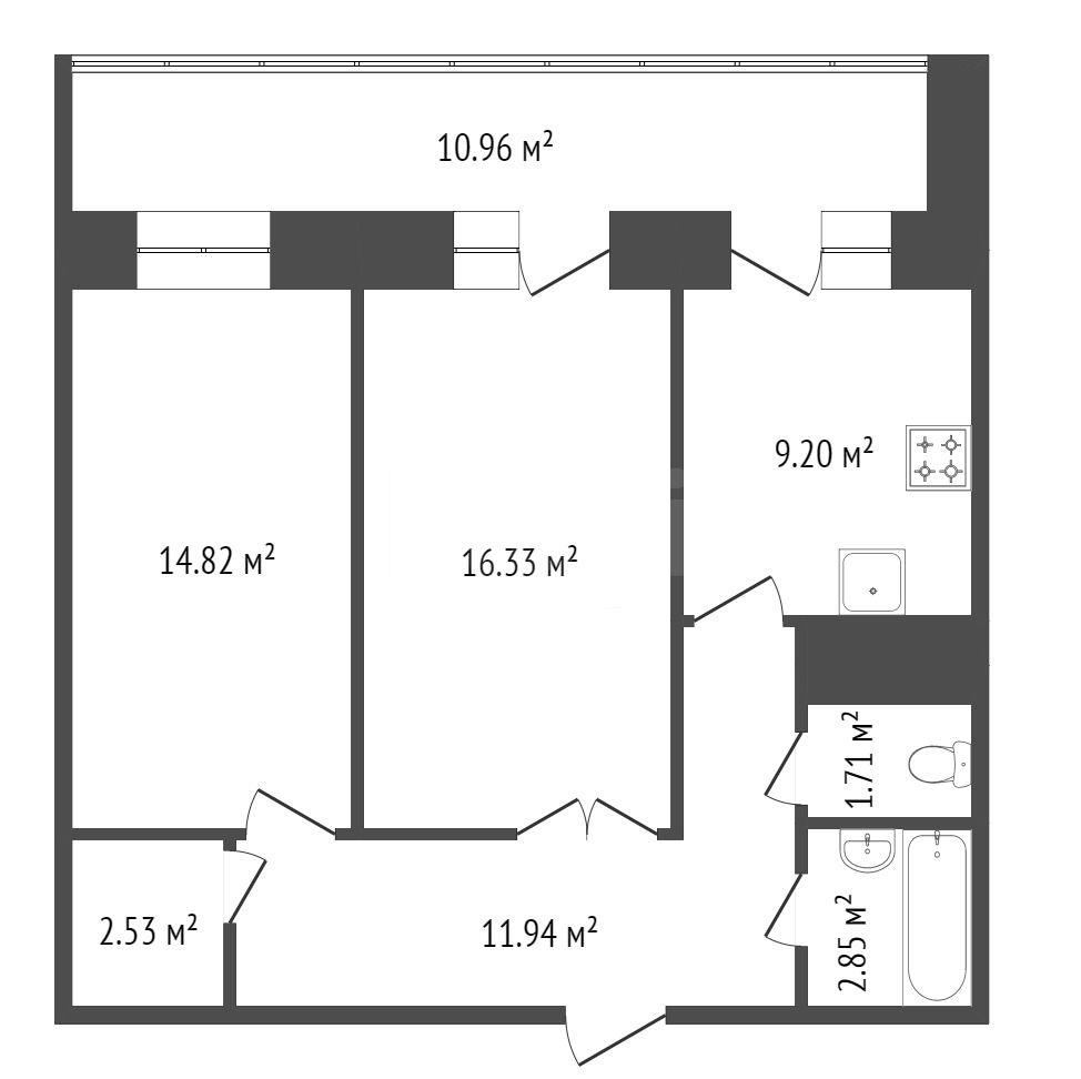 Продажа 2-комнатной новостройки, Красноярск, Дудинская, ЖК Продажа 2-комнатной новостройки, Красноярск, Дудинская, ЖК