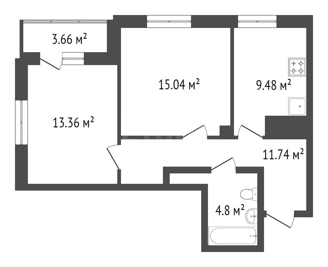 Продажа 2-комнатной новостройки, Красноярск, Дудинская, ЖК Продажа 2-комнатной новостройки, Красноярск, Дудинская, ЖК