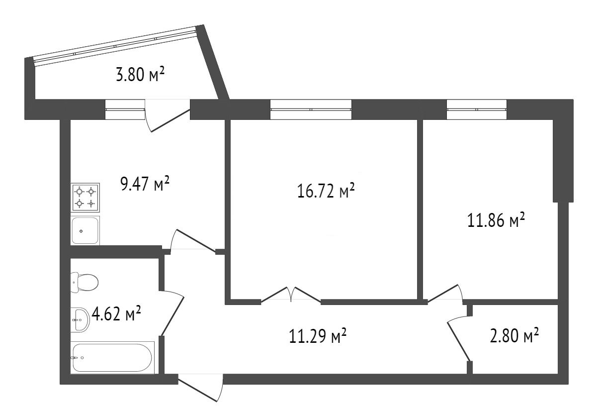 Продажа 2-комнатной новостройки, Красноярск, Петра Ломако, ЖК Продажа 2-комнатной новостройки, Красноярск, Петра Ломако, ЖК