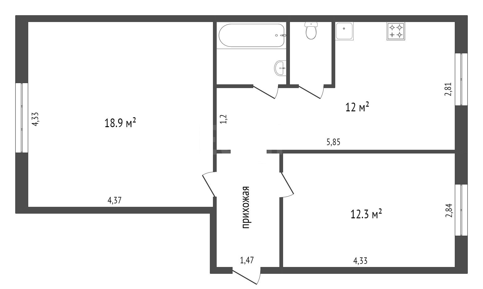 Продажа 2-комнатной квартиры, Красноярск, Попова, 20 Продажа 2-комнатной квартиры, Красноярск, Попова, 20