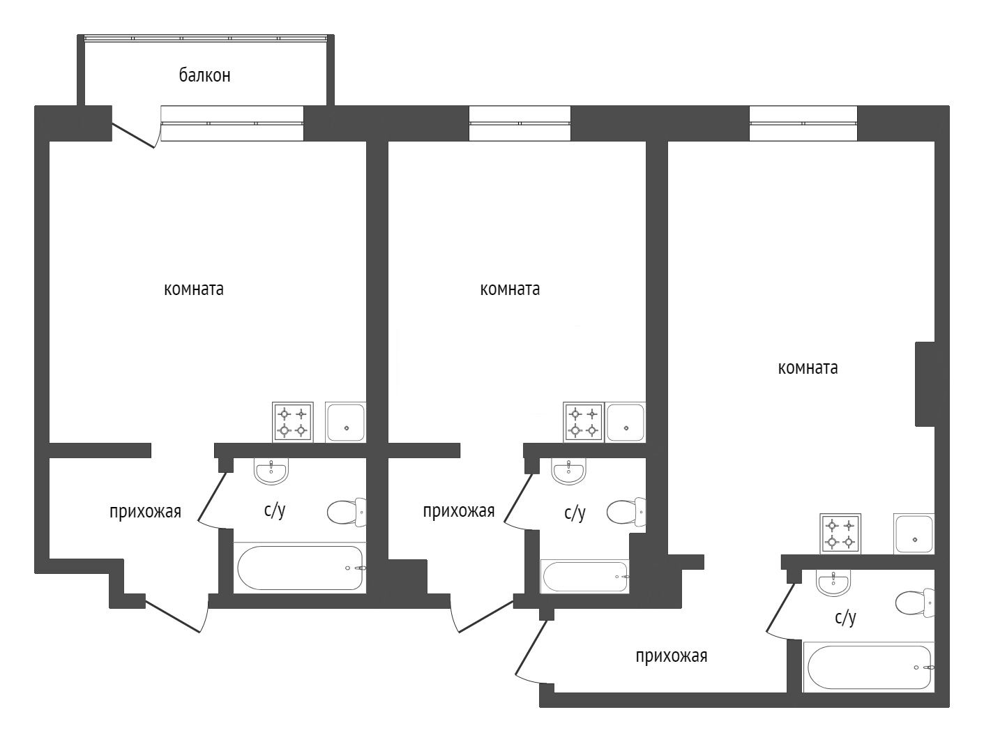 Продажа 3-комнатной квартиры, Красноярск, Парижской Коммуны, 10 Продажа 3-комнатной квартиры, Красноярск, Парижской Коммуны, 10