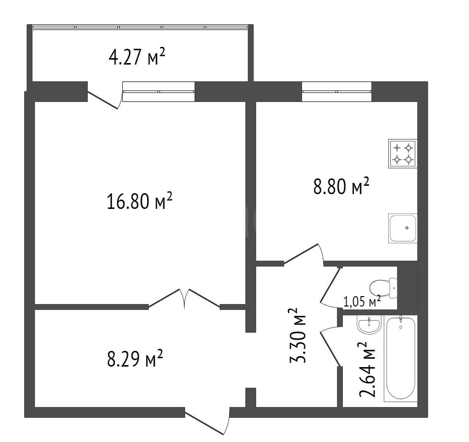 Продажа 1-комнатной квартиры, Красноярск, Молокова, 1г Продажа 1-комнатной квартиры, Красноярск, Молокова, 1г
