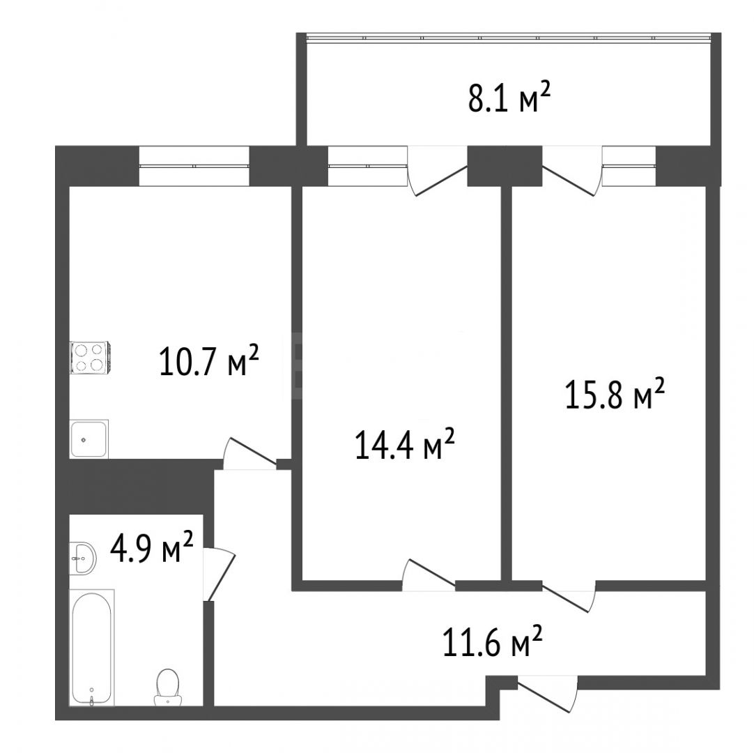 Продажа 2-комнатной новостройки, Красноярск, Калинина, ЖК Мариинский Продажа 2-комнатной новостройки, Красноярск, Калинина, ЖК Мариинский