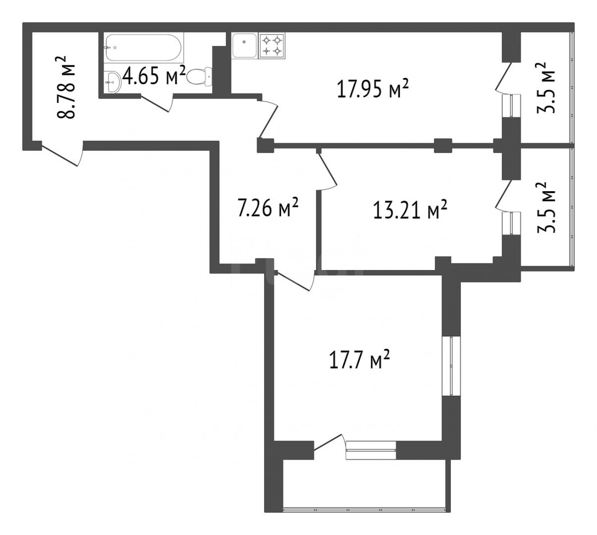 Продажа 3-комнатной новостройки, Красноярск, Калинина, ЖК Мариинский Продажа 3-комнатной новостройки, Красноярск, Калинина, ЖК Мариинский