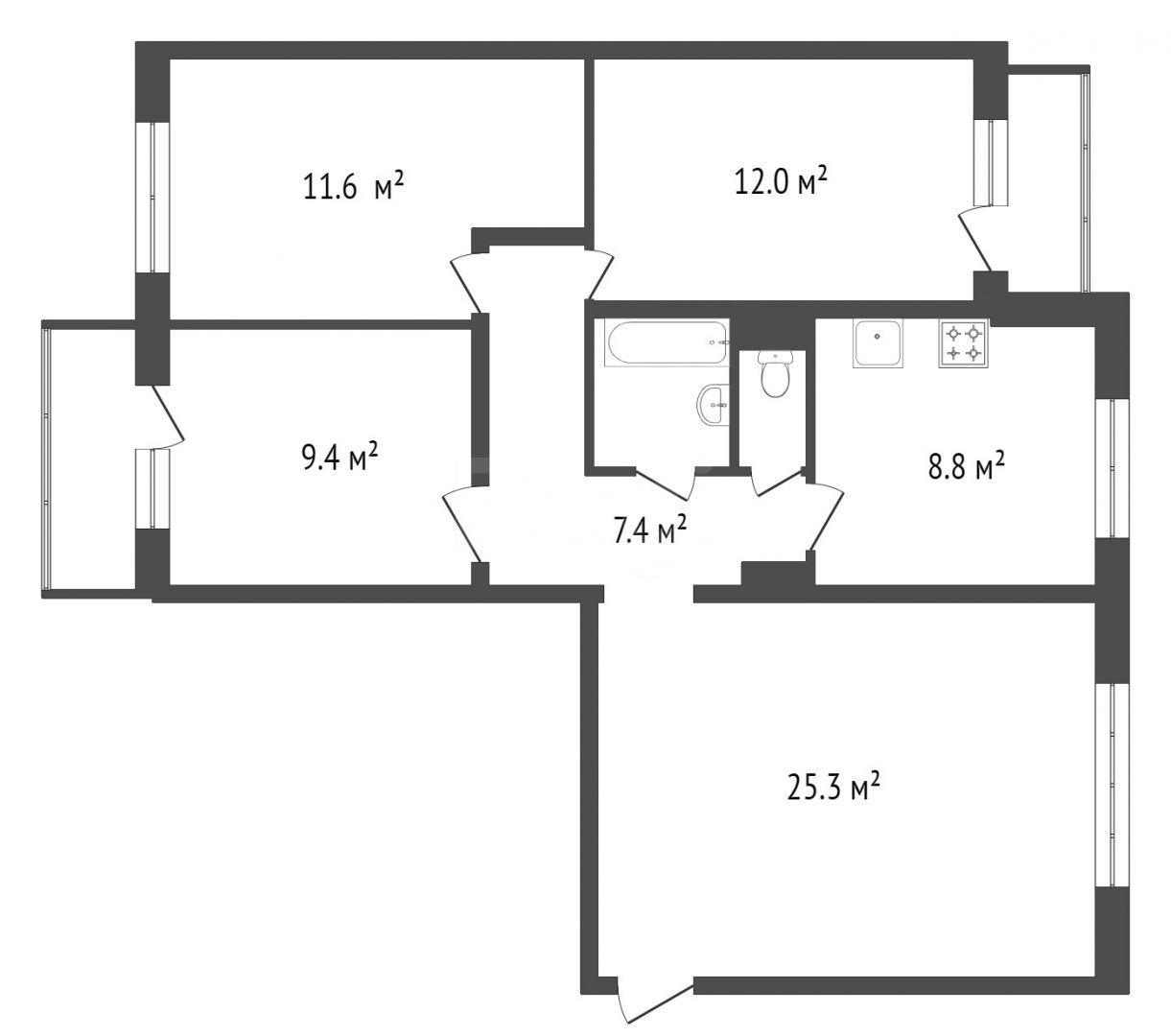 Продажа 4-комнатной квартиры, Красноярск, Металлургов пр-т, 18 Продажа 4-комнатной квартиры, Красноярск, Металлургов пр-т, 18