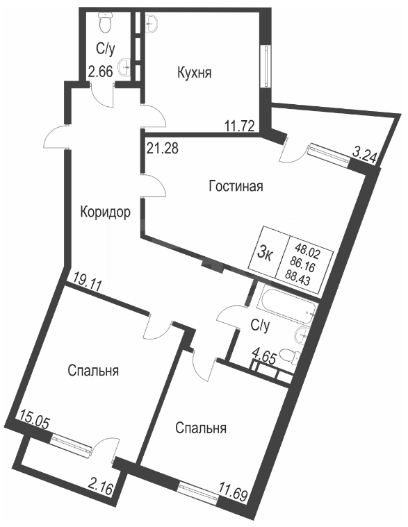 Продажа 3-комнатной новостройки, Красноярск, Петра Ломако, ЖК Продажа 3-комнатной новостройки, Красноярск, Петра Ломако, ЖК