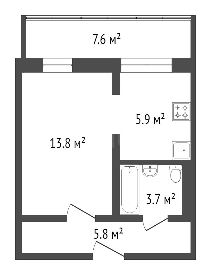 Продажа 1-комнатной новостройки, Красноярск, Александра Матросова, ЖК Отражение Продажа 1-комнатной новостройки, Красноярск, Александра Матросова, ЖК Отражение