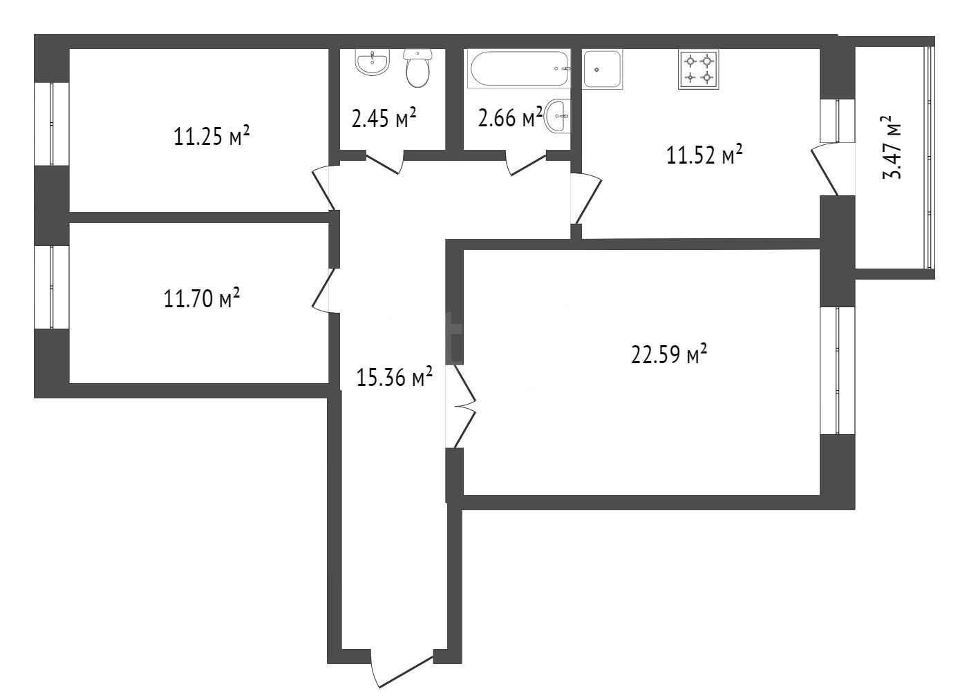 Продажа 3-комнатной квартиры, Красноярск, Апрельская, 4 Продажа 3-комнатной квартиры, Красноярск, Апрельская, 4
