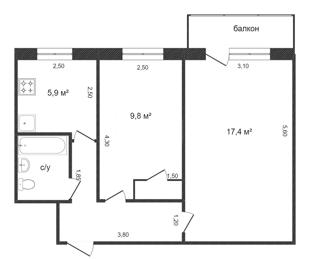 Продажа 2-комнатной квартиры, Красноярск, Николаева, 7а Продажа 2-комнатной квартиры, Красноярск, Николаева, 7а