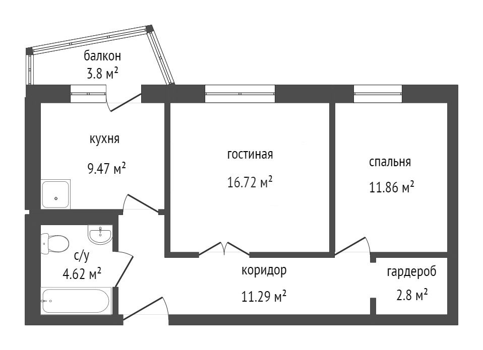 Продажа 2-комнатной новостройки, Красноярск, Петра Ломако, ЖК Продажа 2-комнатной новостройки, Красноярск, Петра Ломако, ЖК