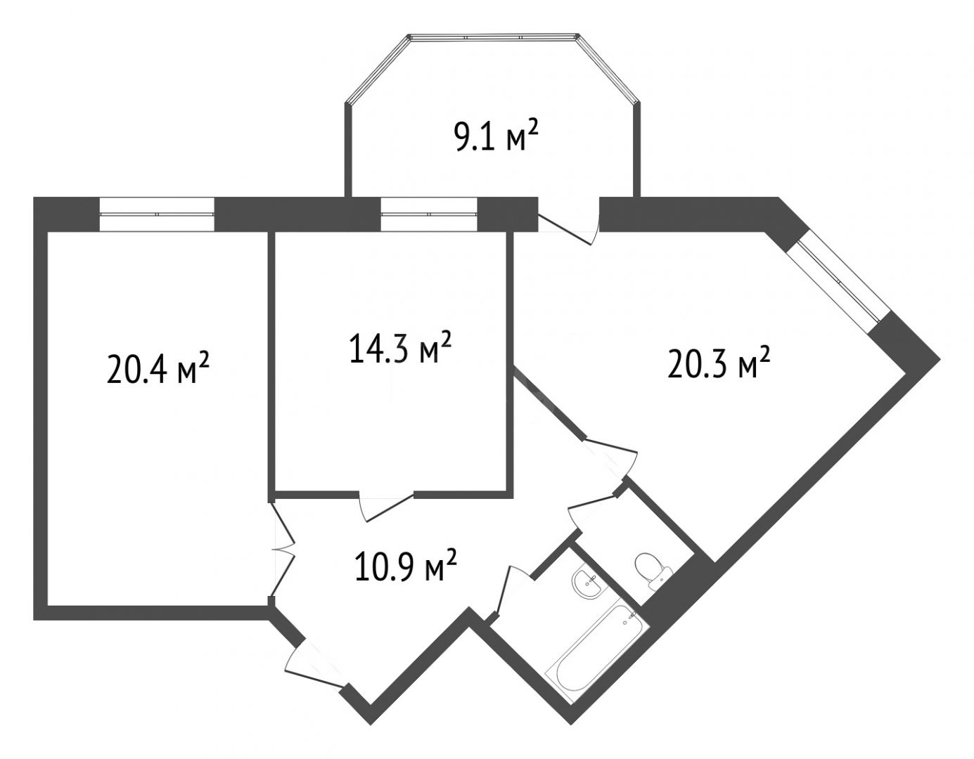 Продажа 2-комнатной новостройки, Красноярск, Караульная, 82 Продажа 2-комнатной новостройки, Красноярск, Караульная, 82