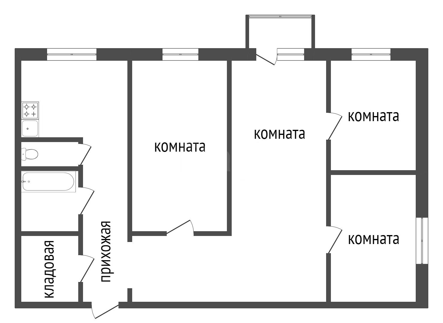 Продажа 4-комнатной квартиры, Красноярск, Красномосковская, 1 Продажа 4-комнатной квартиры, Красноярск, Красномосковская, 1