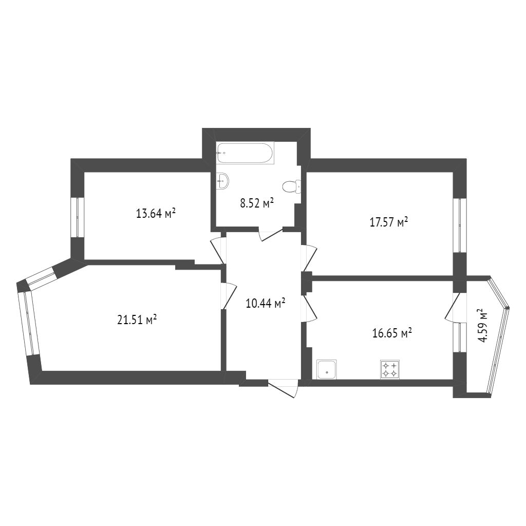 Продажа 3-комнатной новостройки, Красноярск, Петра Ломако, ЖК Преображенский Продажа 3-комнатной новостройки, Красноярск, Петра Ломако, ЖК Преображенский