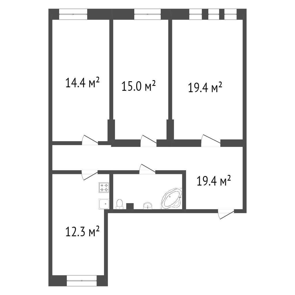 Продажа 3-комнатной квартиры, Красноярск, Баумана, 12 Продажа 3-комнатной квартиры, Красноярск, Баумана, 12