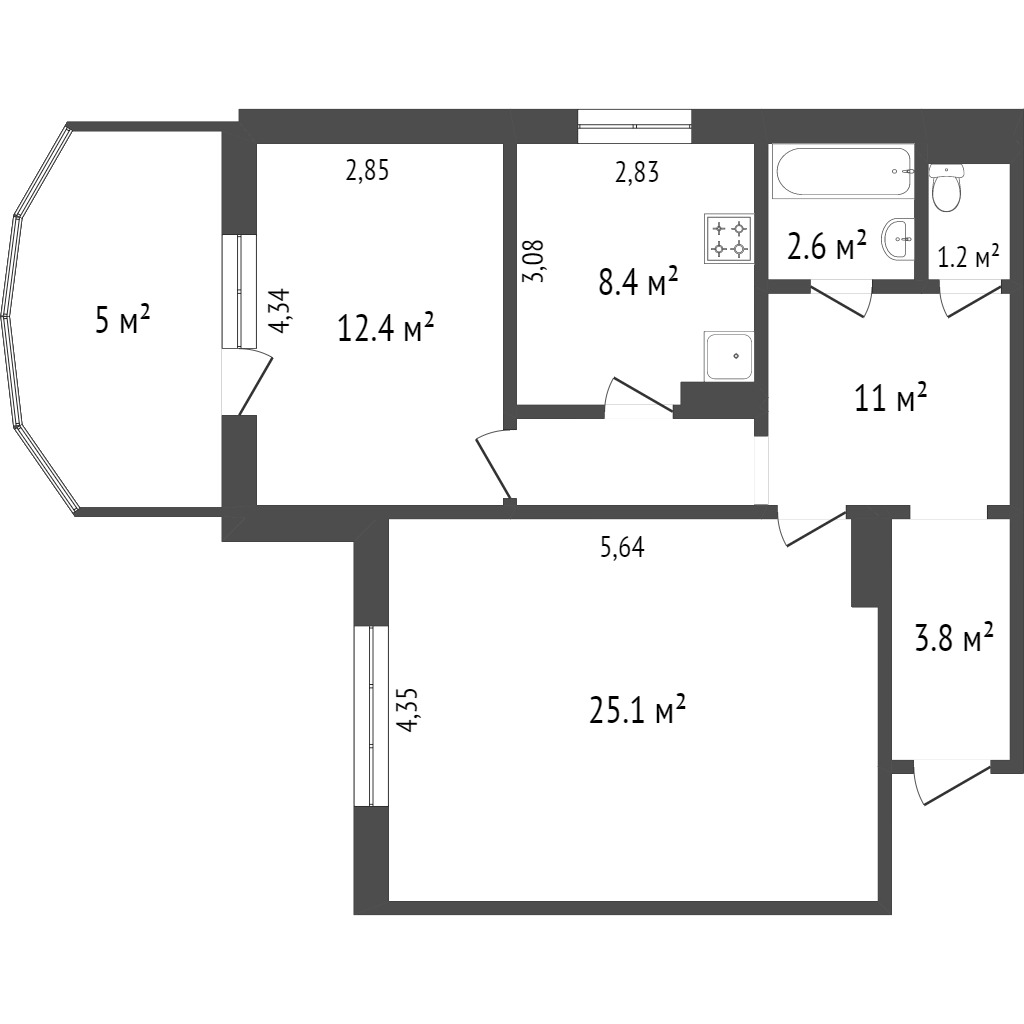 Продажа 2-комнатной квартиры, Красноярск, Академика Киренского, 69 Продажа 2-комнатной квартиры, Красноярск, Академика Киренского, 69