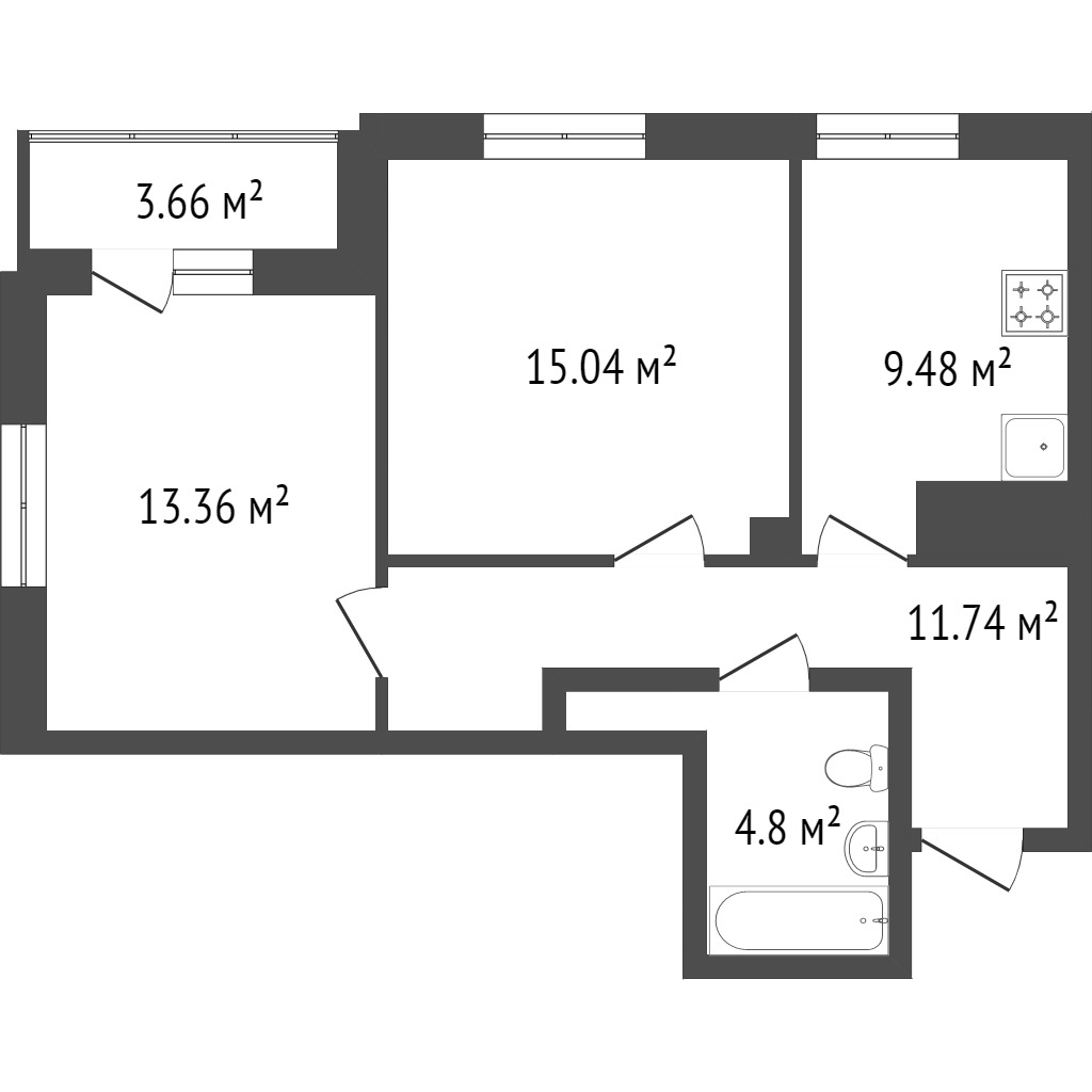 Продажа 2-комнатной новостройки, Красноярск, Дудинская, ЖК Продажа 2-комнатной новостройки, Красноярск, Дудинская, ЖК