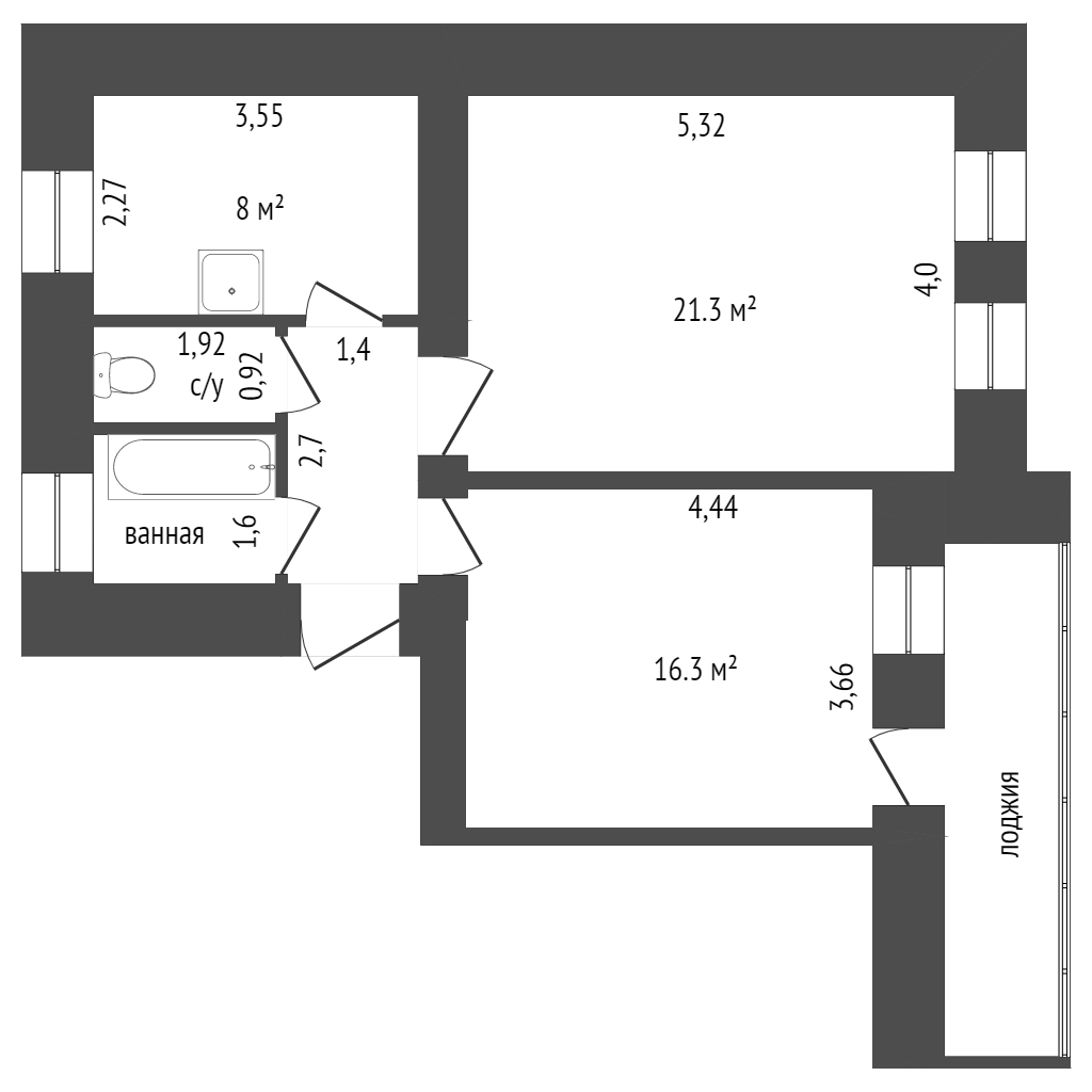 Продажа 2-комнатной квартиры, Красноярск, Парижской Коммуны, 3 Продажа 2-комнатной квартиры, Красноярск, Парижской Коммуны, 3