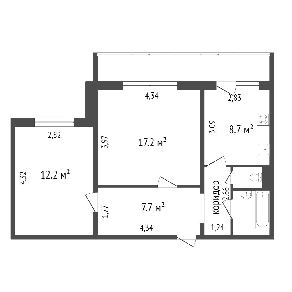 Продажа 2-комнатной квартиры, Красноярск, 9 Мая, 60а Продажа 2-комнатной квартиры, Красноярск, 9 Мая, 60а