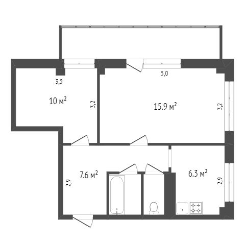 Продажа 2-комнатной квартиры, Красноярск, Озерная, 41 Продажа 2-комнатной квартиры, Красноярск, Озерная, 41
