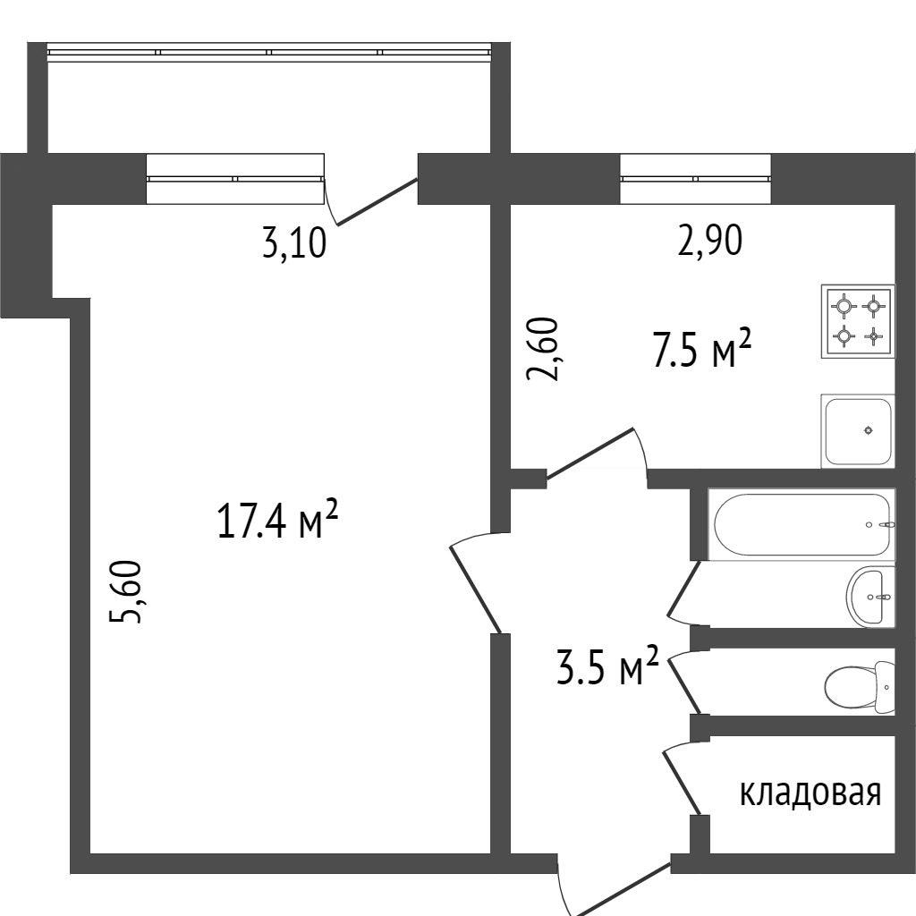 Продажа 1-комнатной квартиры, Красноярск, Металлургов пр-т, 1д Продажа 1-комнатной квартиры, Красноярск, Металлургов пр-т, 1д
