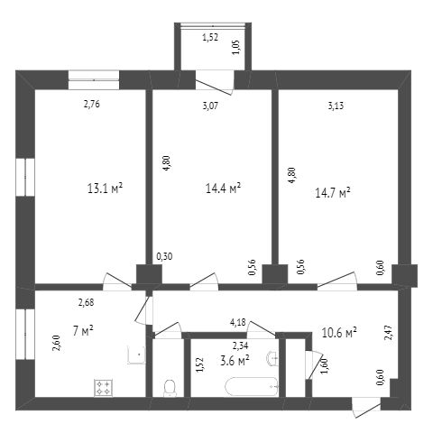 Продажа 3-комнатной квартиры, Красноярск, пр-т им. газеты «Красноярский рабочий», 44 Продажа 3-комнатной квартиры, Красноярск, пр-т им. газеты «Красноярский рабочий», 44