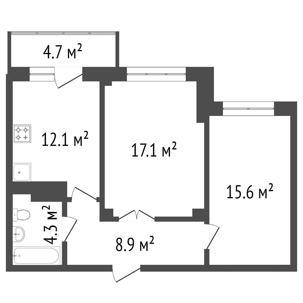 Продажа 2-комнатной новостройки, Красноярск, 60 лет Октября, ЖК Продажа 2-комнатной новостройки, Красноярск, 60 лет Октября, ЖК