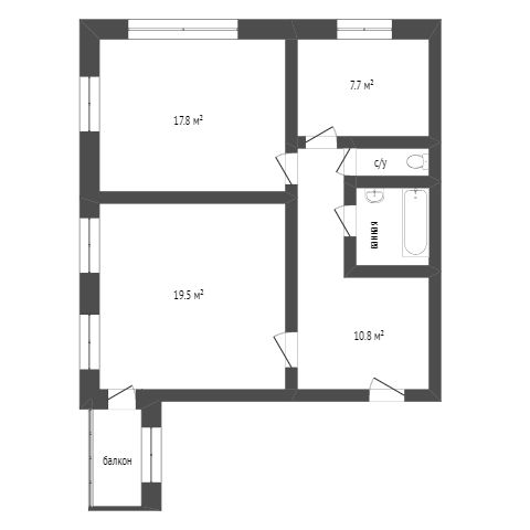 Продажа 2-комнатной квартиры, Красноярск, Калинина, 5б Продажа 2-комнатной квартиры, Красноярск, Калинина, 5б
