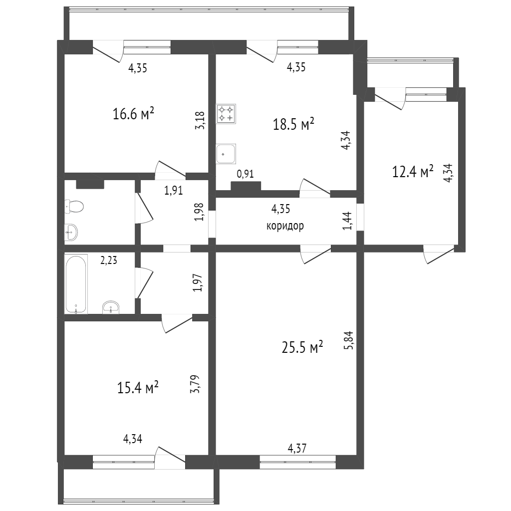 Продажа 3-комнатной квартиры, Красноярск, 78 Добровольческой бригады, 7 Продажа 3-комнатной квартиры, Красноярск, 78 Добровольческой бригады, 7
