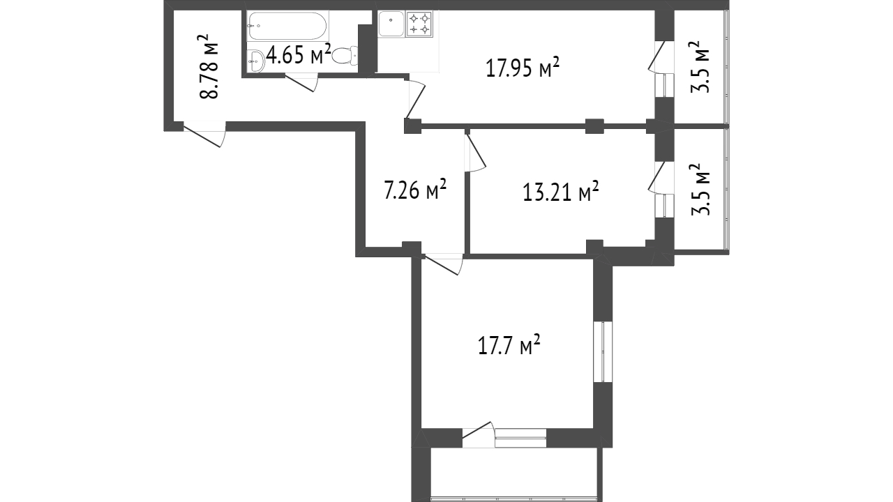 Продажа 3-комнатной новостройки, Красноярск, Калинина, ЖК Мариинский Продажа 3-комнатной новостройки, Красноярск, Калинина, ЖК Мариинский