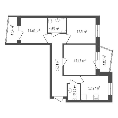 Продажа 3-комнатной новостройки, Красноярск, Петра Ломако, ЖК Продажа 3-комнатной новостройки, Красноярск, Петра Ломако, ЖК
