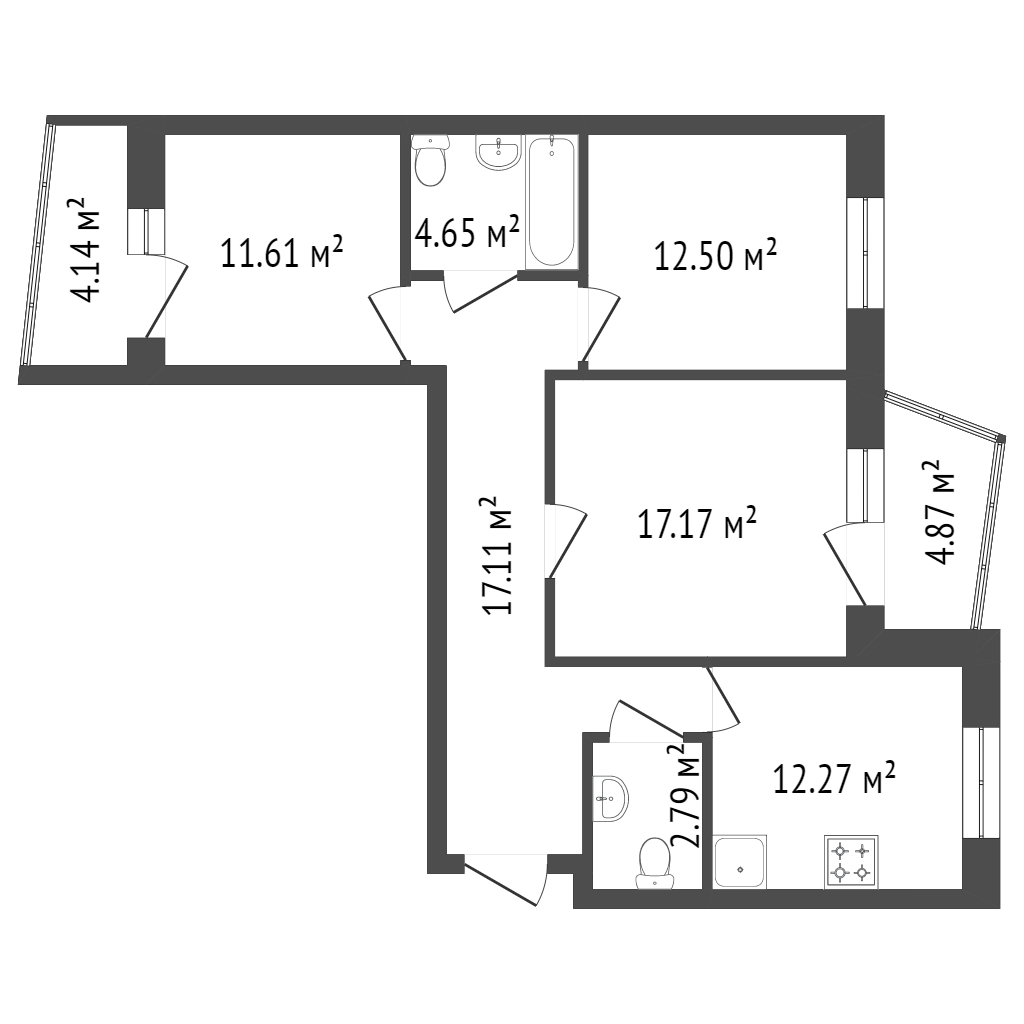 Продажа 3-комнатной новостройки, Красноярск, Петра Ломако, ЖК Продажа 3-комнатной новостройки, Красноярск, Петра Ломако, ЖК