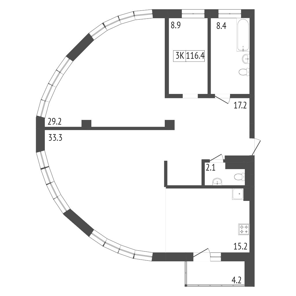 Продажа 3-комнатной новостройки, Красноярск, Ленина, Адмирал д. 1 Продажа 3-комнатной новостройки, Красноярск, Ленина, Адмирал д. 1