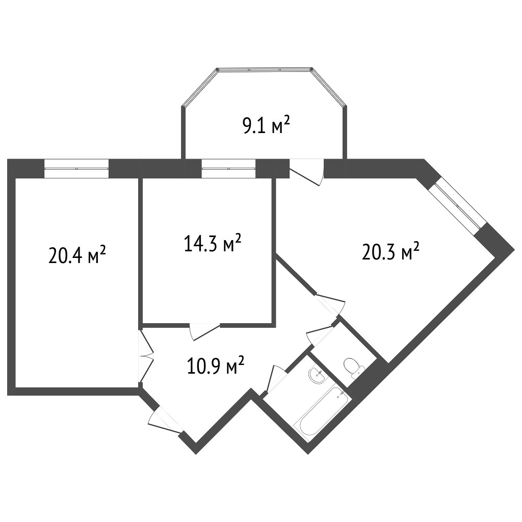 Продажа 2-комнатной новостройки, Красноярск, Караульная, 82 Продажа 2-комнатной новостройки, Красноярск, Караульная, 82