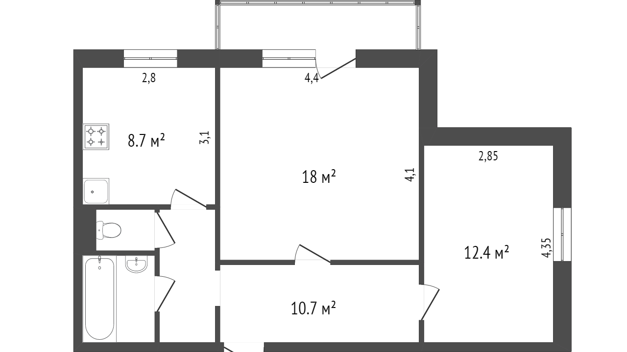 Продажа 2-комнатной квартиры, Красноярск, Октябрьская, 1 Продажа 2-комнатной квартиры, Красноярск, Октябрьская, 1