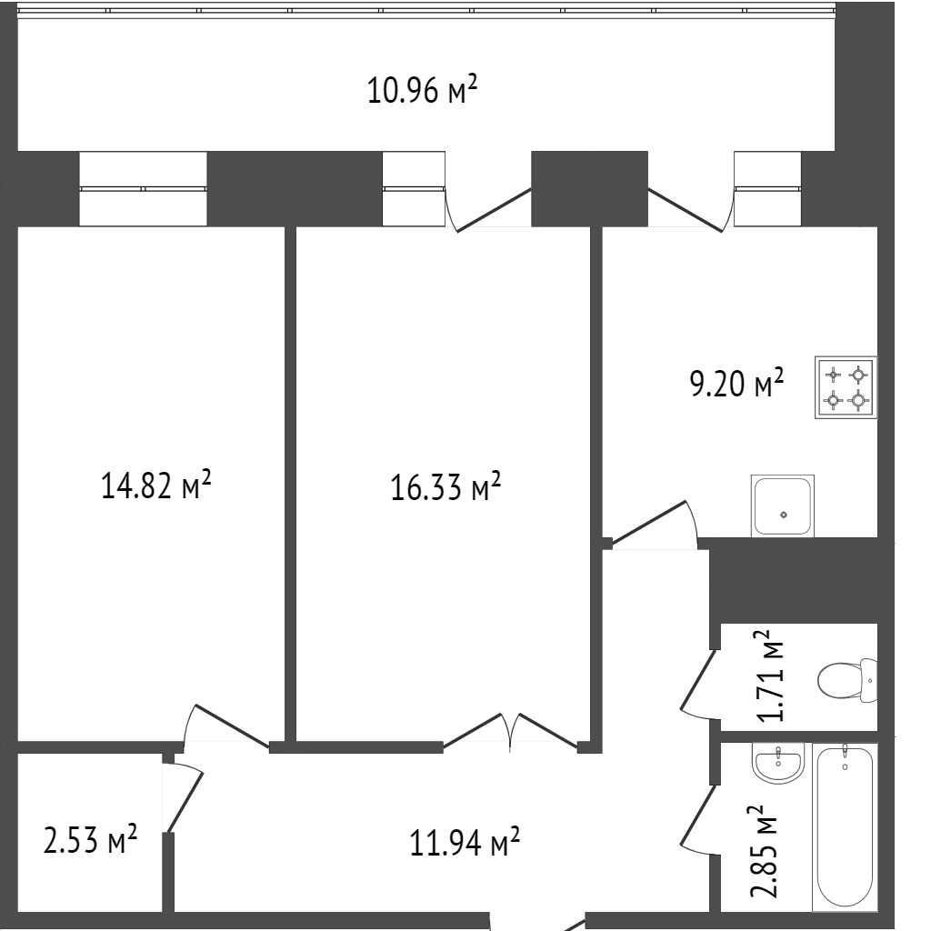 Продажа 2-комнатной новостройки, Красноярск, Дудинская, ЖК Продажа 2-комнатной новостройки, Красноярск, Дудинская, ЖК