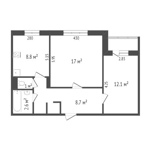 Продажа 2-комнатной квартиры, Красноярск, Металлургов пр-т, 6 Продажа 2-комнатной квартиры, Красноярск, Металлургов пр-т, 6
