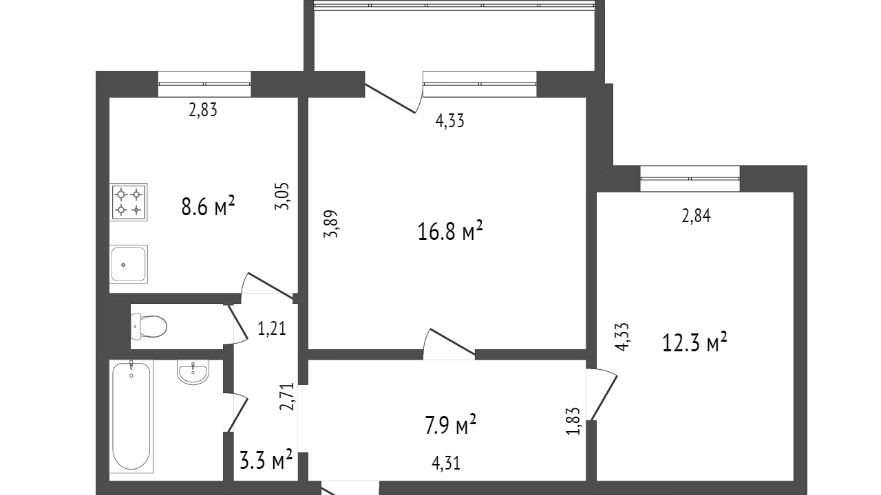 Продажа 2-комнатной квартиры, Красноярск, Урванцева, 6а Продажа 2-комнатной квартиры, Красноярск, Урванцева, 6а