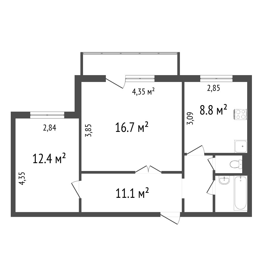 Продажа 2-комнатной квартиры, Красноярск, 9 Мая, 58 Продажа 2-комнатной квартиры, Красноярск, 9 Мая, 58