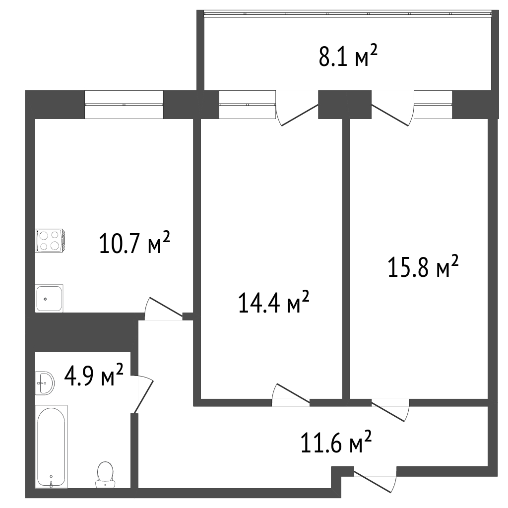 Продажа 2-комнатной новостройки, Красноярск, Калинина, ЖК Мариинский Продажа 2-комнатной новостройки, Красноярск, Калинина, ЖК Мариинский