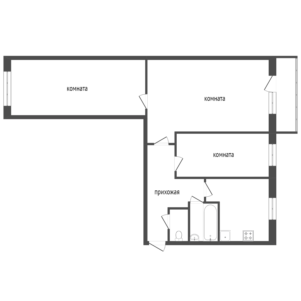 Продажа 3-комнатной квартиры, Красноярск, Славы, 1 Продажа 3-комнатной квартиры, Красноярск, Славы, 1