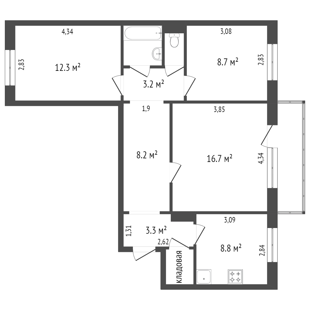 Продажа 3-комнатной квартиры, Красноярск, Чернышевского, 73 Продажа 3-комнатной квартиры, Красноярск, Чернышевского, 73