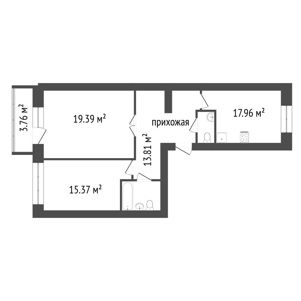 Продажа 2-комнатной квартиры, Красноярск, Навигационная, 7 Продажа 2-комнатной квартиры, Красноярск, Навигационная, 7