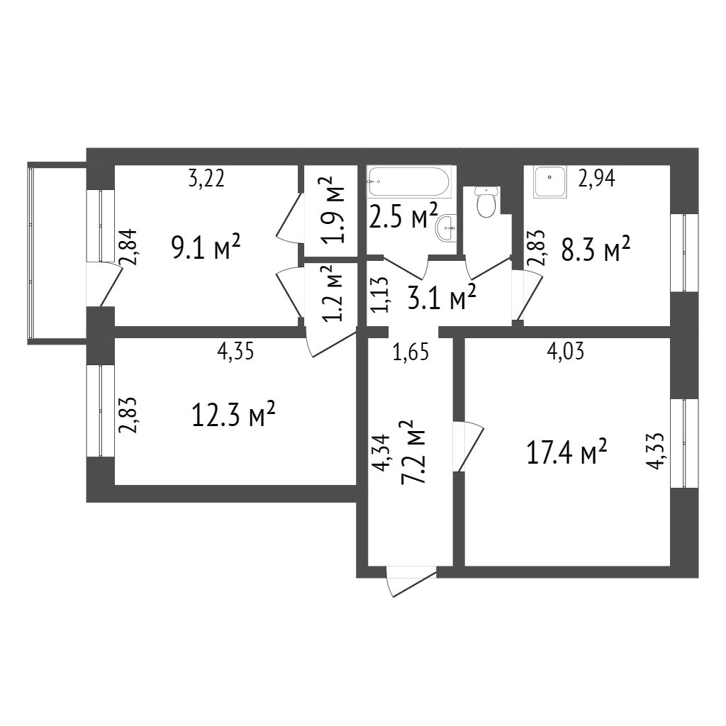 Продажа 4-комнатной квартиры, Красноярск, Красной Армии, 121 Продажа 4-комнатной квартиры, Красноярск, Красной Армии, 121