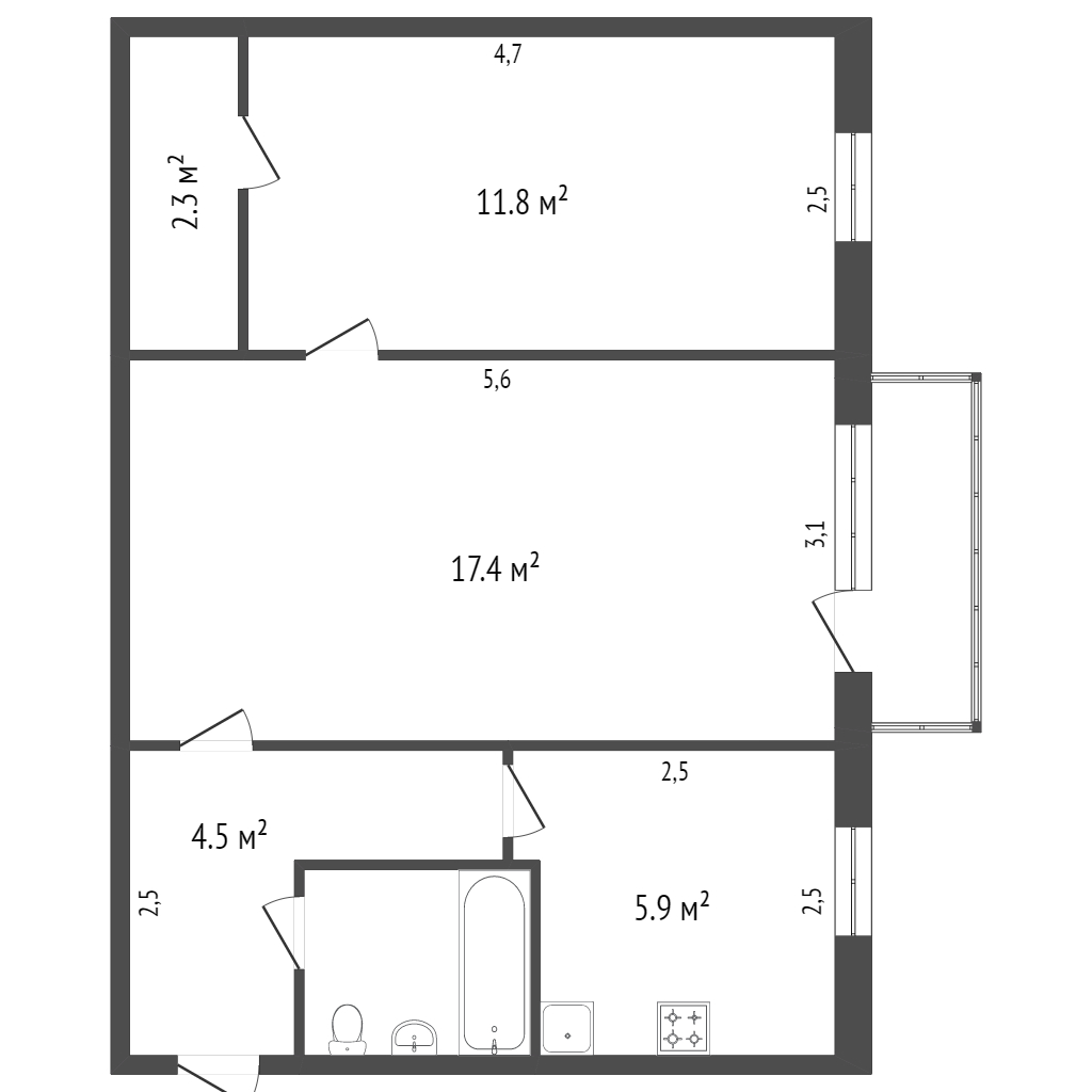 Продажа 2-комнатной квартиры, Красноярск, Устиновича, 16 Продажа 2-комнатной квартиры, Красноярск, Устиновича, 16